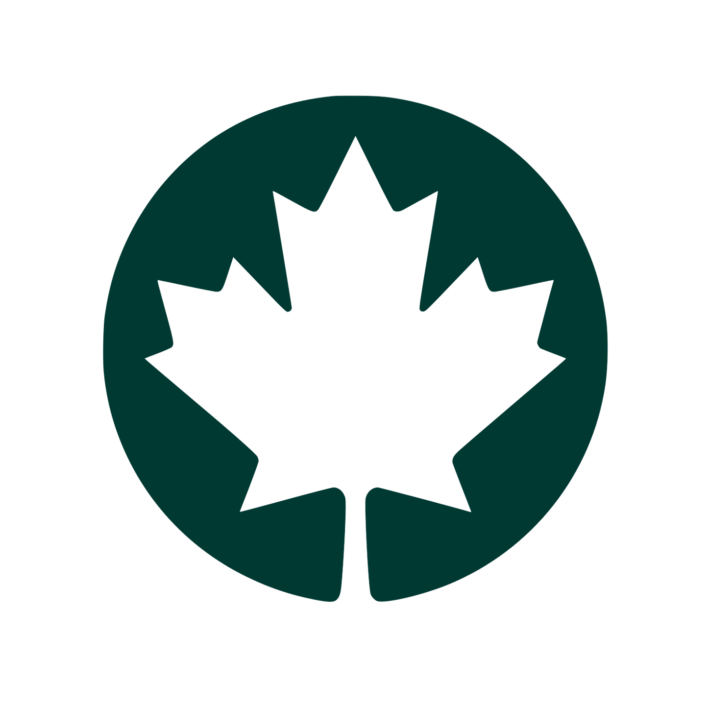 Maple Leaf Circle Logo #003932