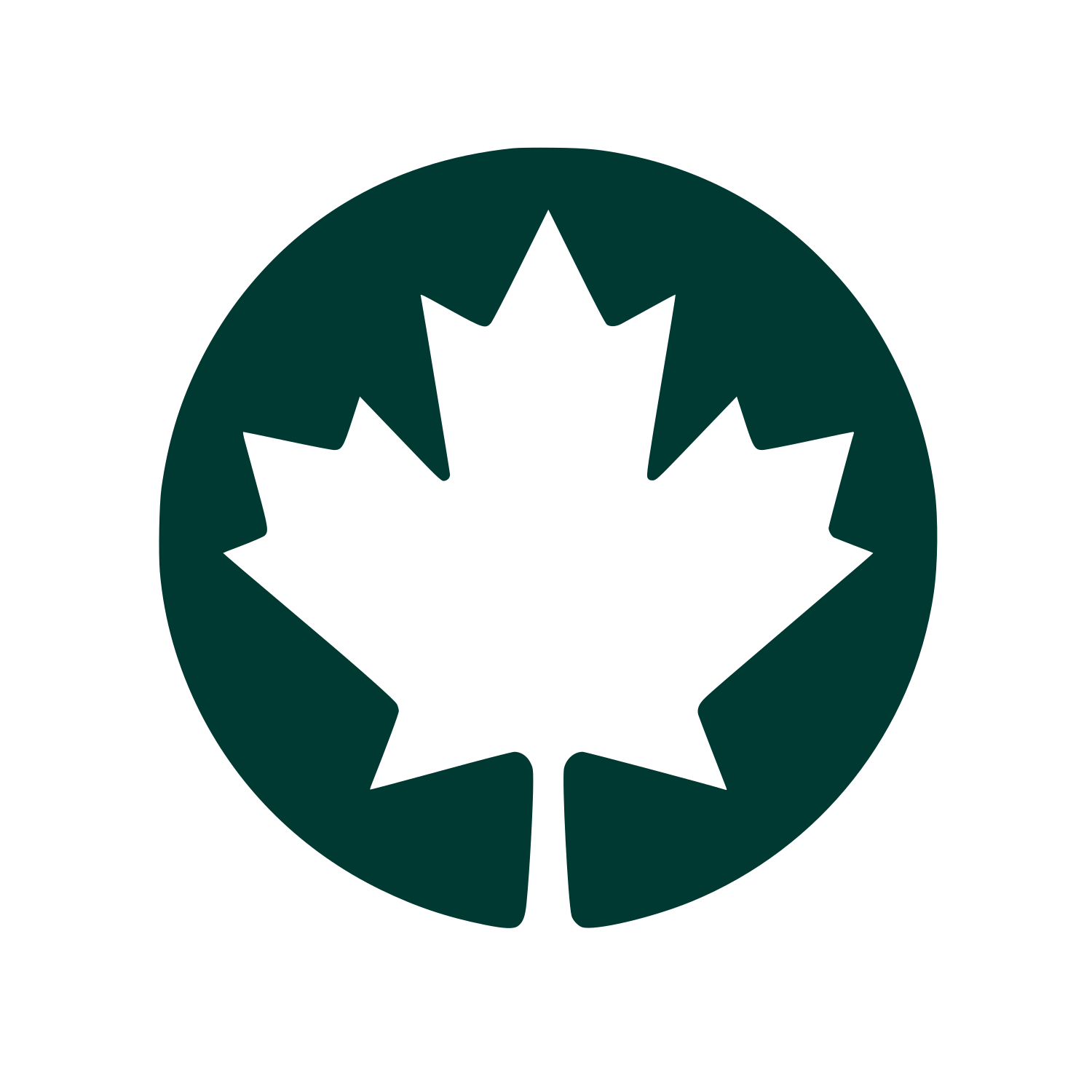 Maple Leaf Circle Logo #003932