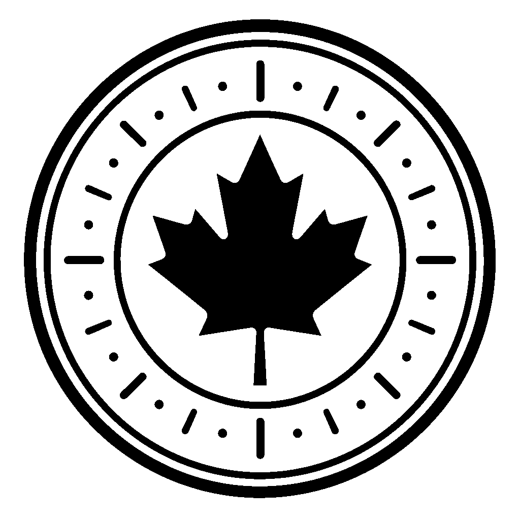 Maple Leaf Stamp Badge Logo