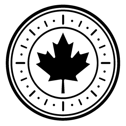 Maple Leaf Stamp Badge Logo