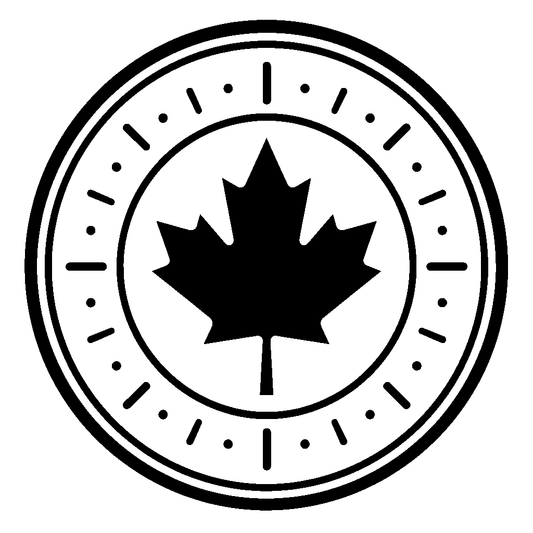 Maple Leaf Stamp Badge Logo