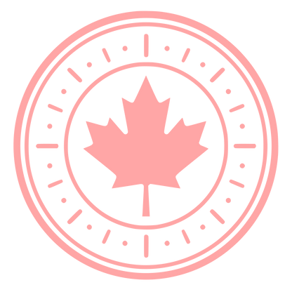 Maple Leaf Stamp Badge Logo #ffa6a6