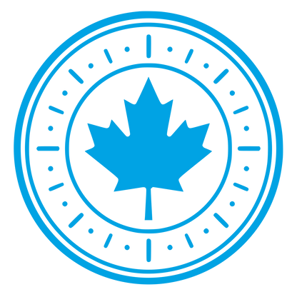 Maple Leaf Stamp Badge Logo #00a3e4
