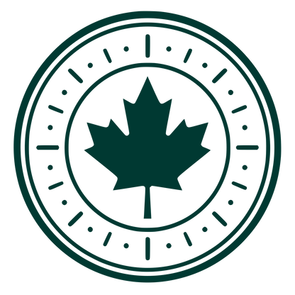Maple Leaf Stamp Badge Logo #003932