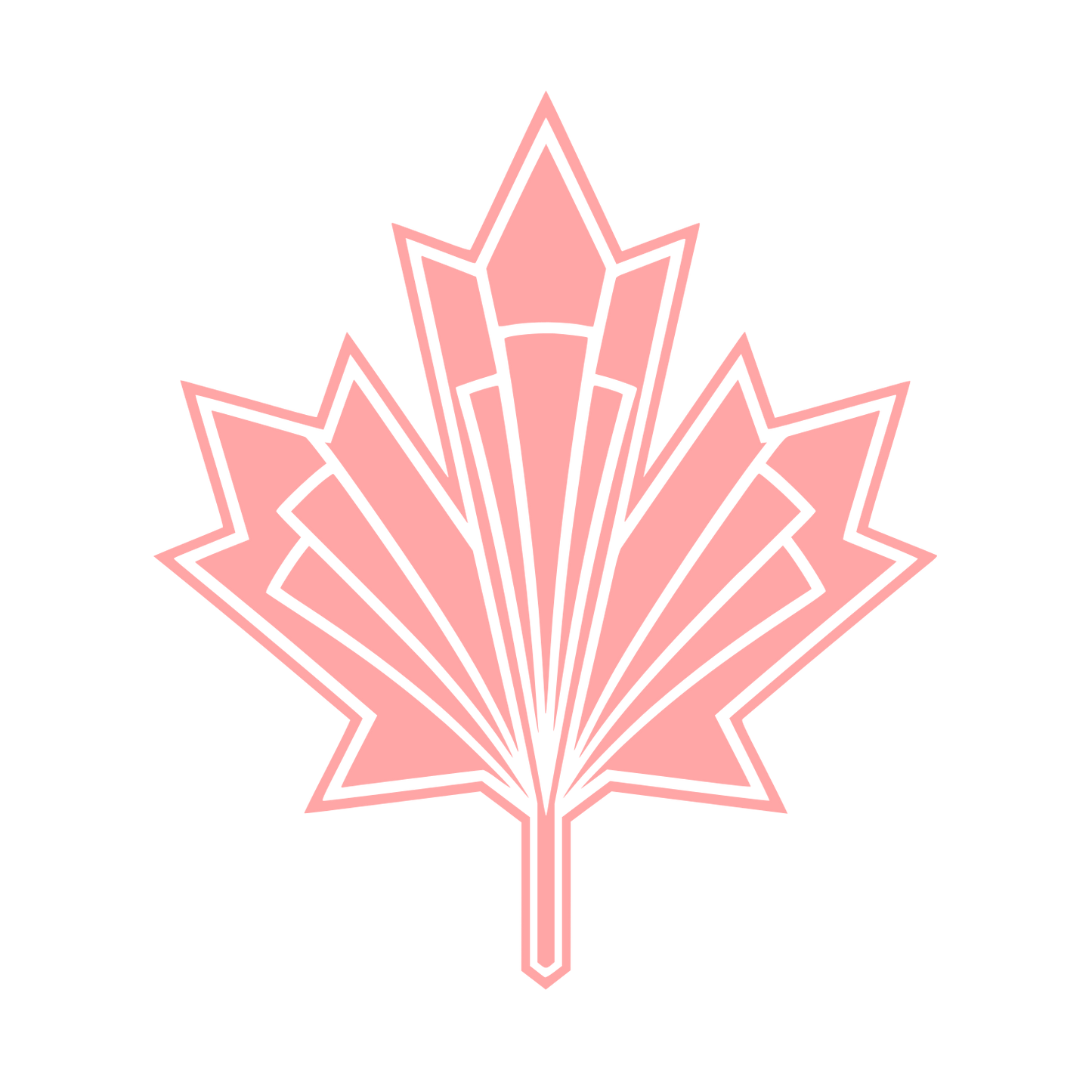 Art Deco Maple Leaf Logo #ffa6a6