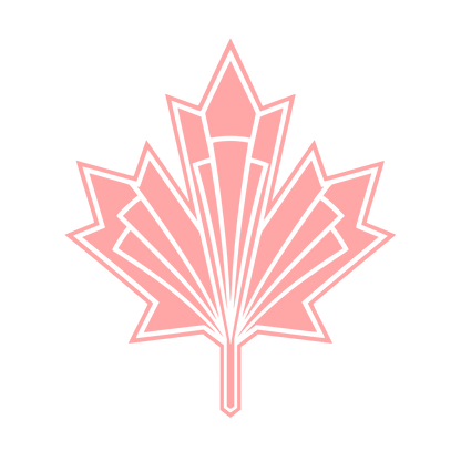 Art Deco Maple Leaf Logo #ffa6a6