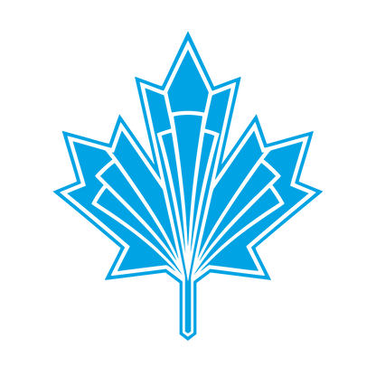 Art Deco Maple Leaf Logo #00a3e4