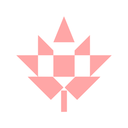Geometric Maple Leaf Logo #ffa6a6