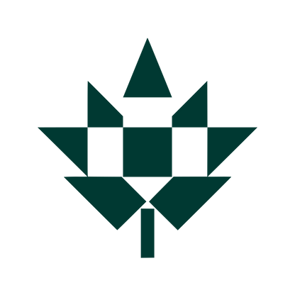 Geometric Maple Leaf Logo #003932