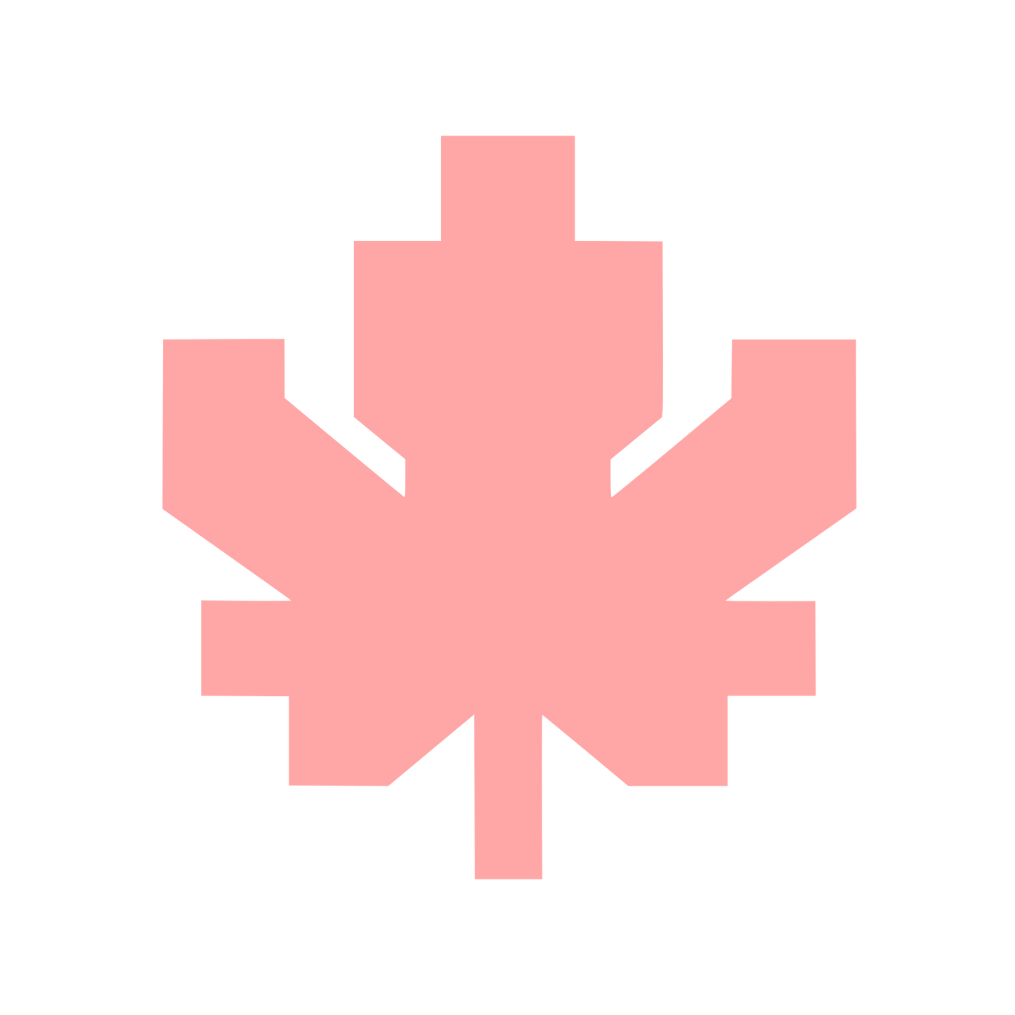 Pixel Maple Leaf Logo #ffa6a6
