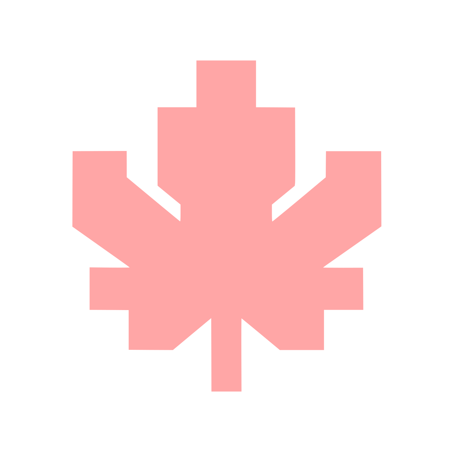 Pixel Maple Leaf Logo #ffa6a6