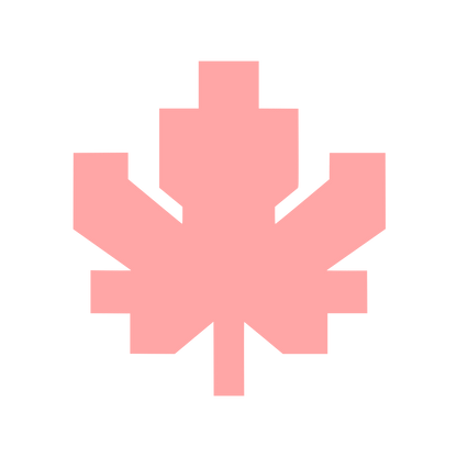 Pixel Maple Leaf Logo #ffa6a6