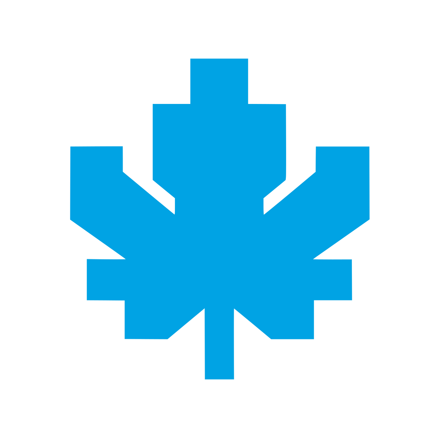 Pixel Maple Leaf Logo #00a3e4