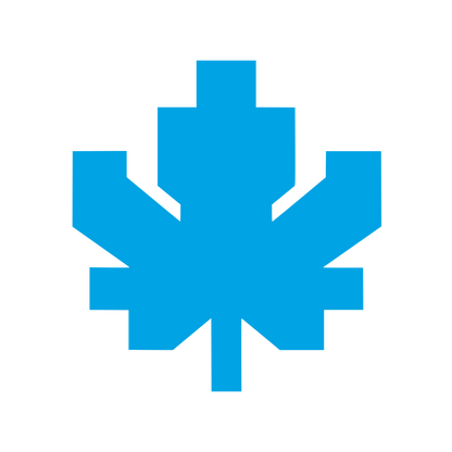 Pixel Maple Leaf Logo #00a3e4