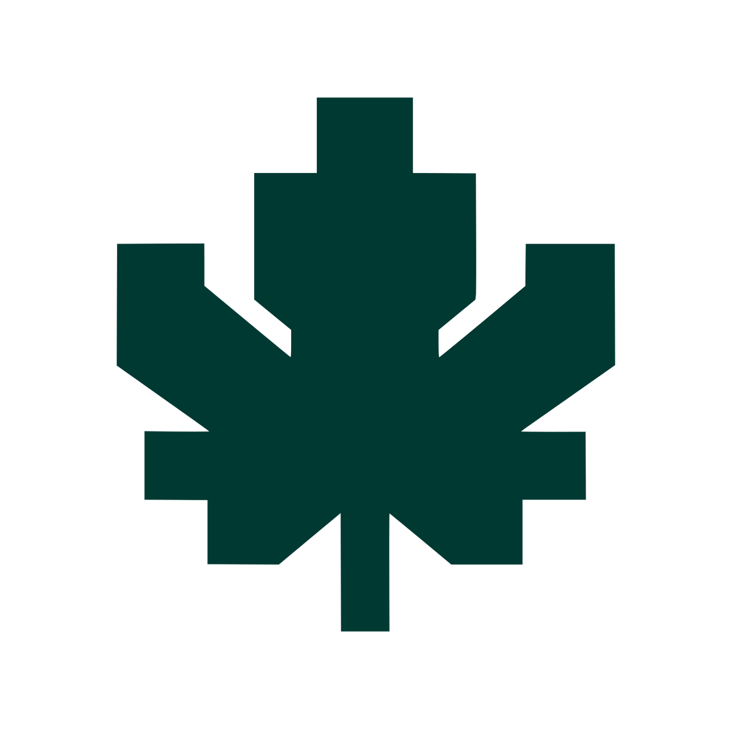Pixel Maple Leaf Logo #003932