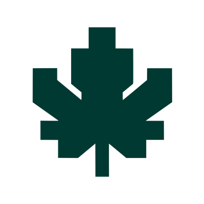 Pixel Maple Leaf Logo #003932
