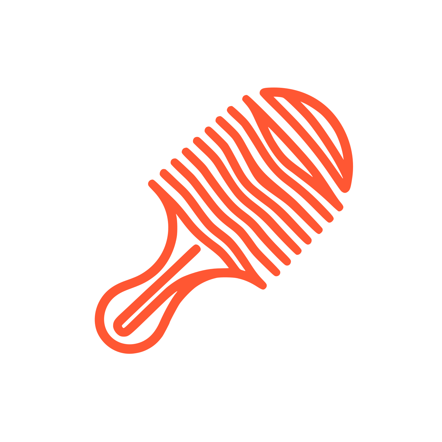 Line Comb Logo #FF5733