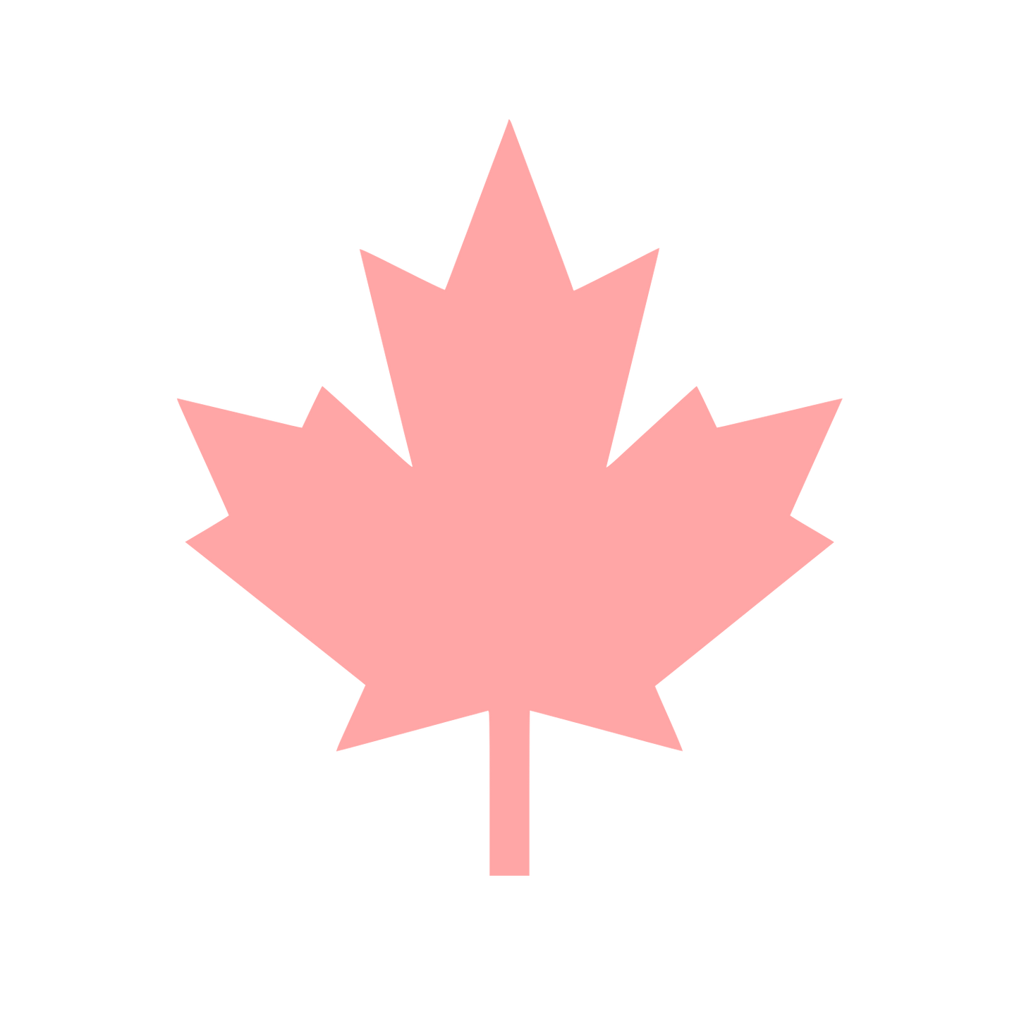 Maple Leaf Silhouette Logo #ffa6a6