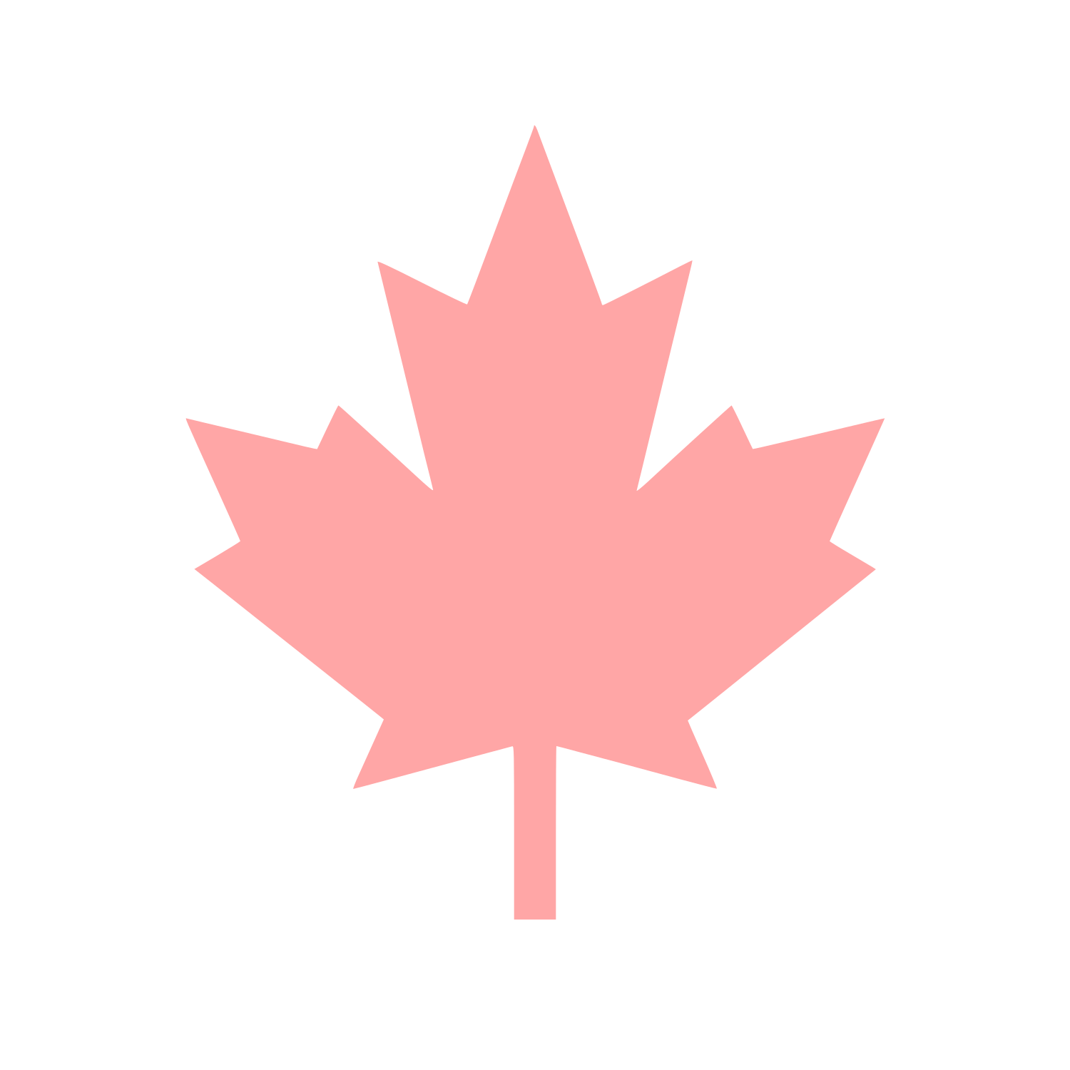 Maple Leaf Silhouette Logo #ffa6a6