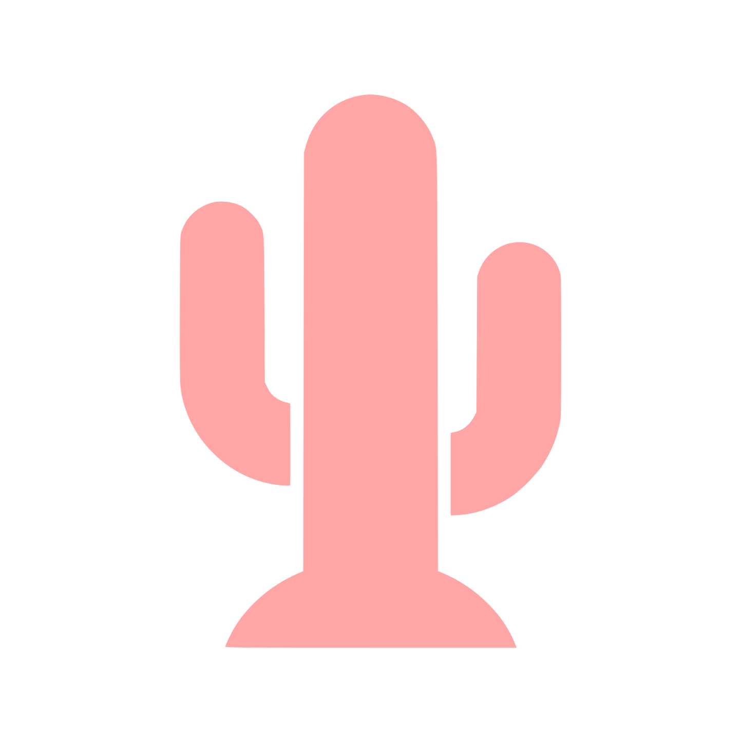Saguaro Cactus Silhouette Logo #ffa6a6