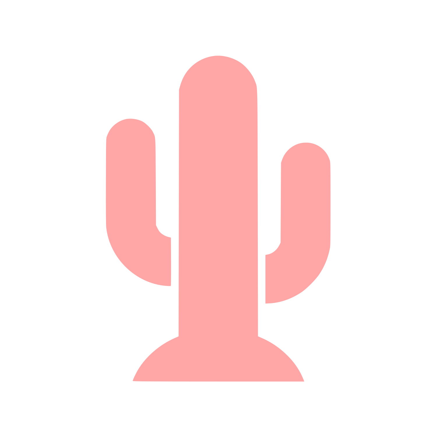 Saguaro Cactus Silhouette Logo #ffa6a6