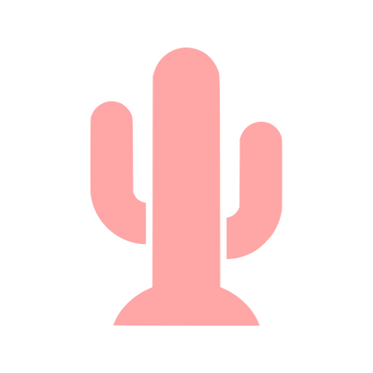 Saguaro Cactus Silhouette Logo #ffa6a6