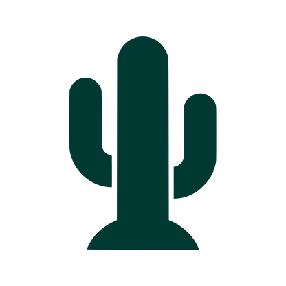 Saguaro Cactus Silhouette Logo #003932