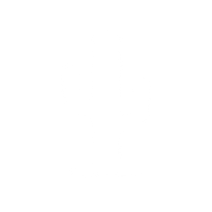 Saguaro Cactus Outline Logo #ffffff