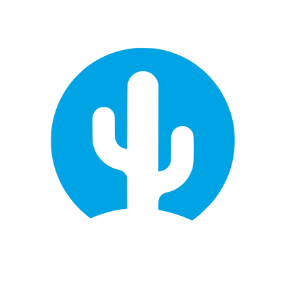 Cactus Circle Emblem Logo #00a3e4