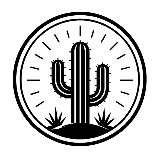 Saguaro Cactus Circle Logo
