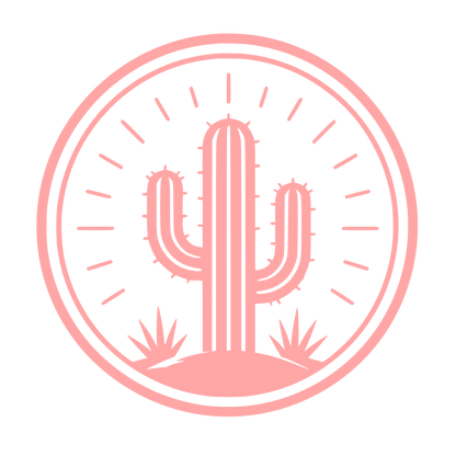 Saguaro Cactus Circle Logo #ffa6a6