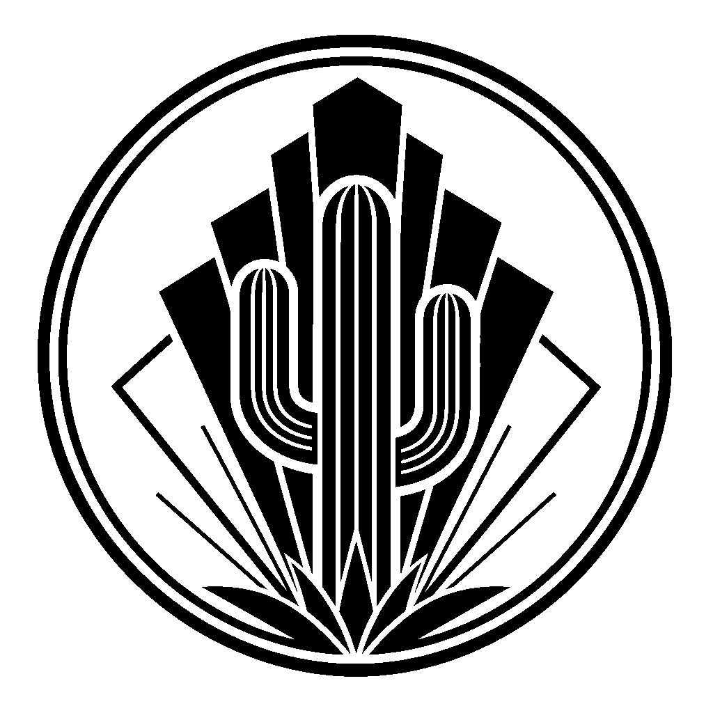 Art Deco Cactus Circle Logo