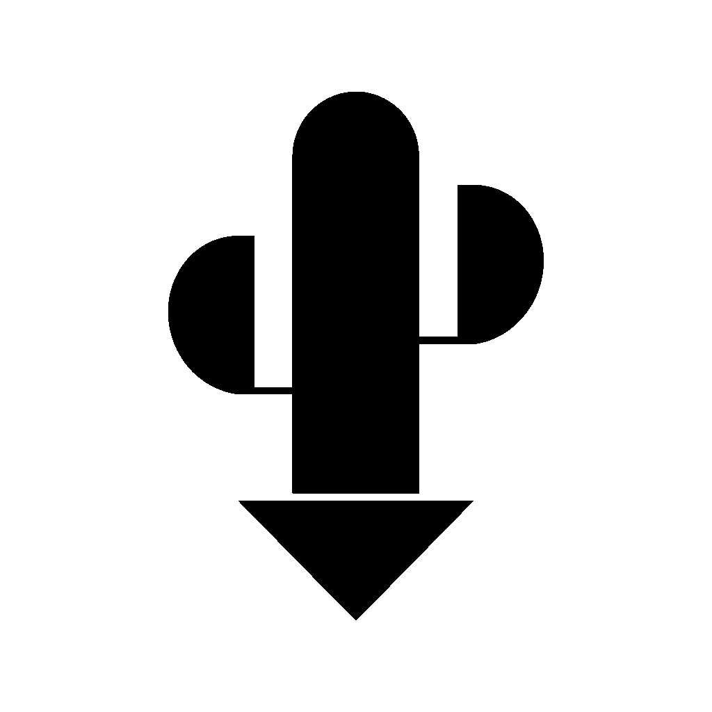 Geometric Cactus Arrow Logo