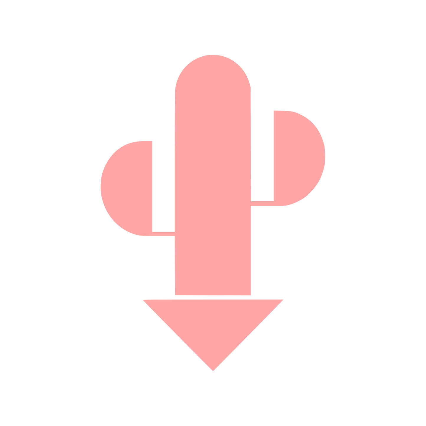 Geometric Cactus Arrow Logo #ffa6a6