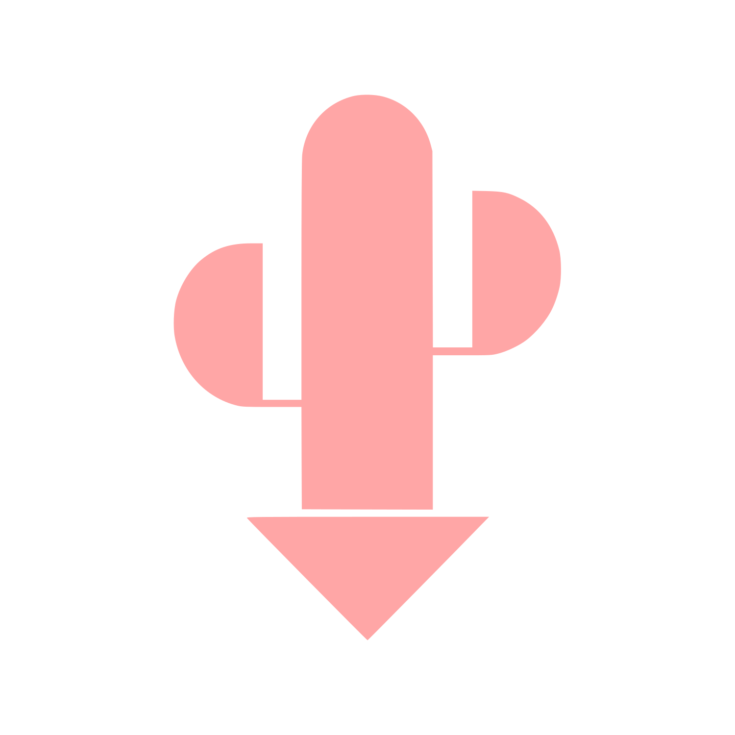 Geometric Cactus Arrow Logo #ffa6a6