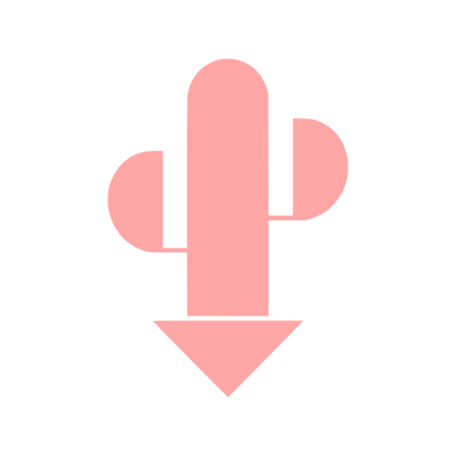 Geometric Cactus Arrow Logo #ffa6a6