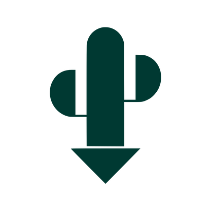 Geometric Cactus Arrow Logo #003932