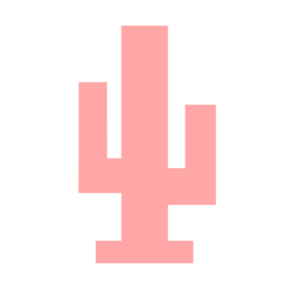 Pixel Cactus Logo #ffa6a6