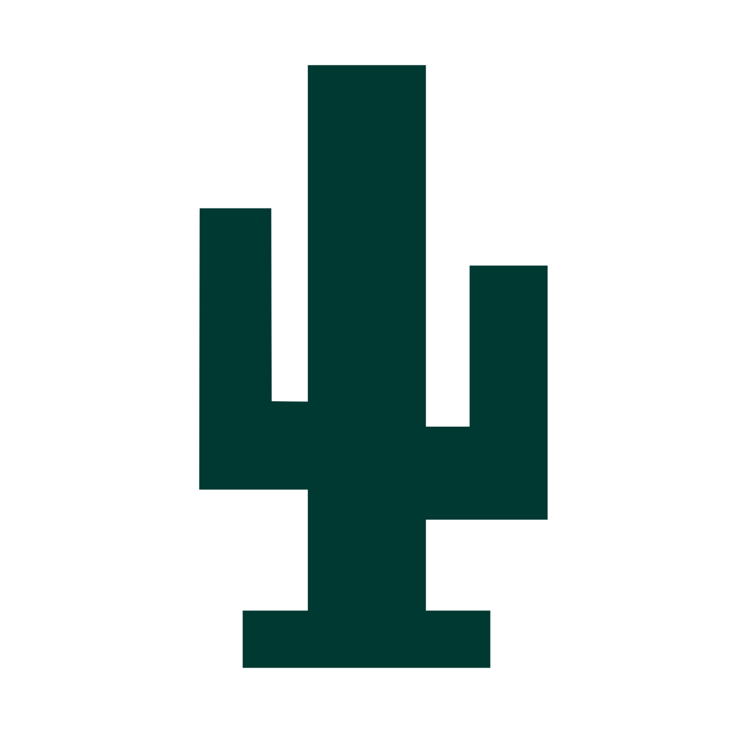 Pixel Cactus Logo #003932