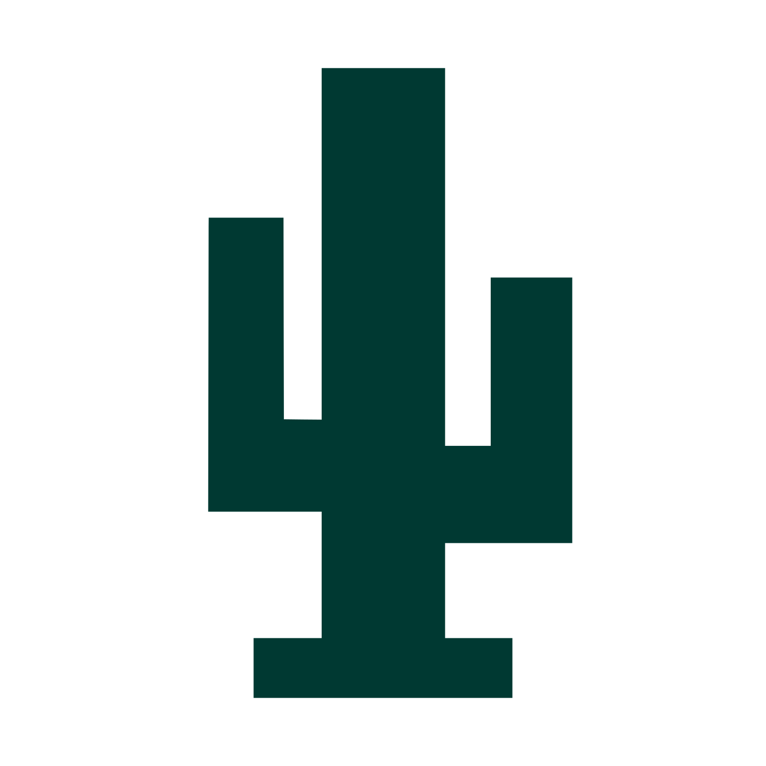 Pixel Cactus Logo #003932
