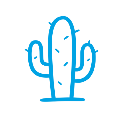 Doodle Cactus Plant Logo #00a3e4