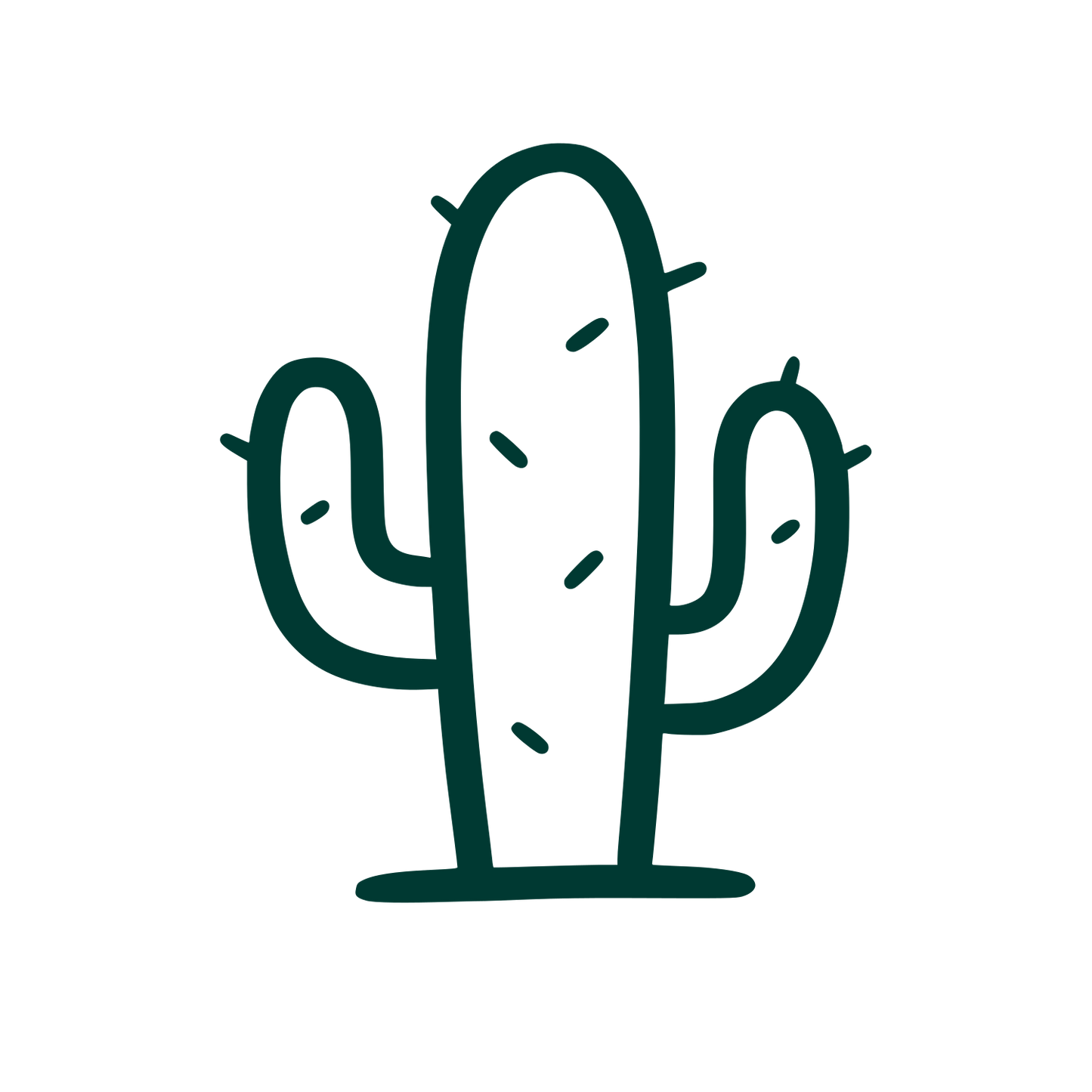 Doodle Cactus Plant Logo #003932