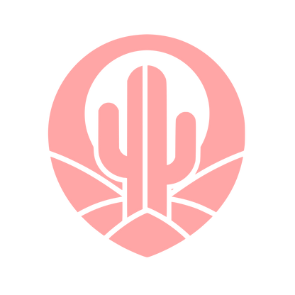 Cactus Basketball Circle Logo #ffa6a6