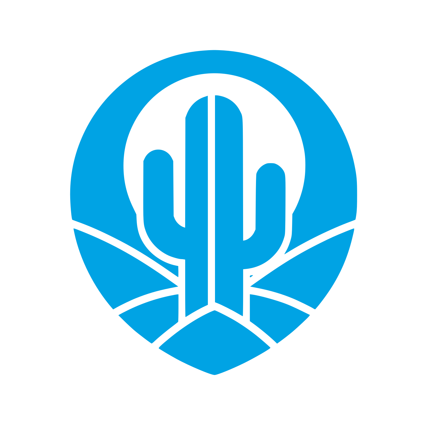Cactus Basketball Circle Logo #00a3e4