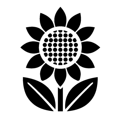 Sunflower with Leaves Logo