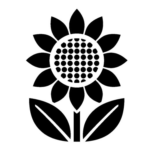 Sunflower with Leaves Logo