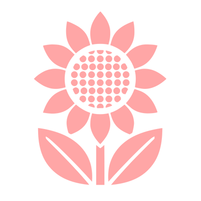 Sunflower with Leaves Logo #ffa6a6