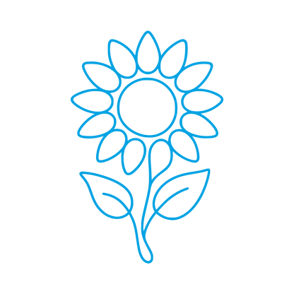 Sunflower Stem Outline Logo #00a3e4