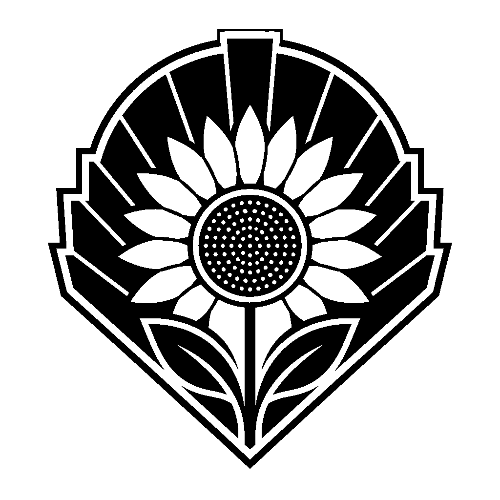 Sunflower Badge Emblem Logo