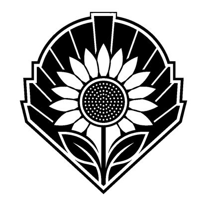 Sunflower Badge Emblem Logo
